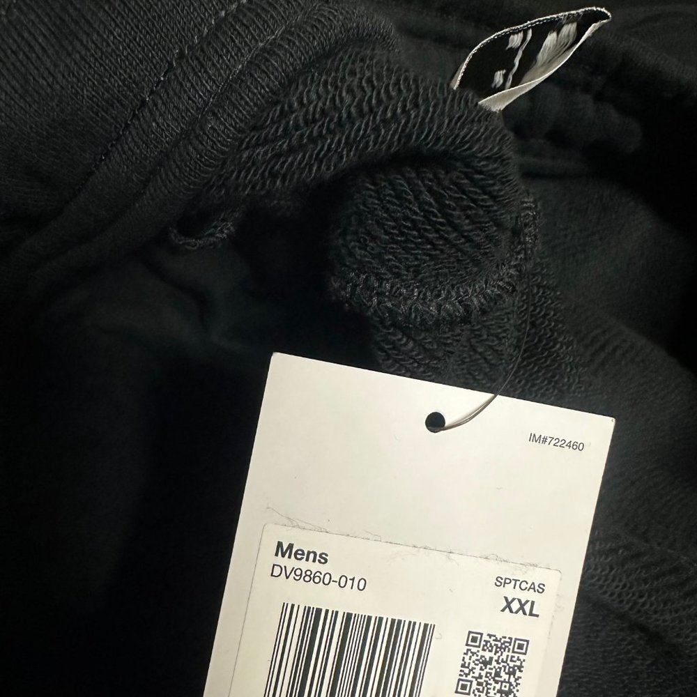 Nike Mens Black Sportswear Air French Terry Standard Fit Drawcord Sweat Shorts - Picture 6 of 6